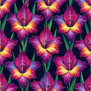 Geometric Gladiolus Pattern