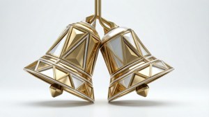 Geometric Gold Bells