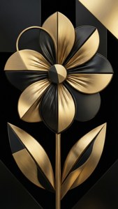 Geometric Gold Bloom