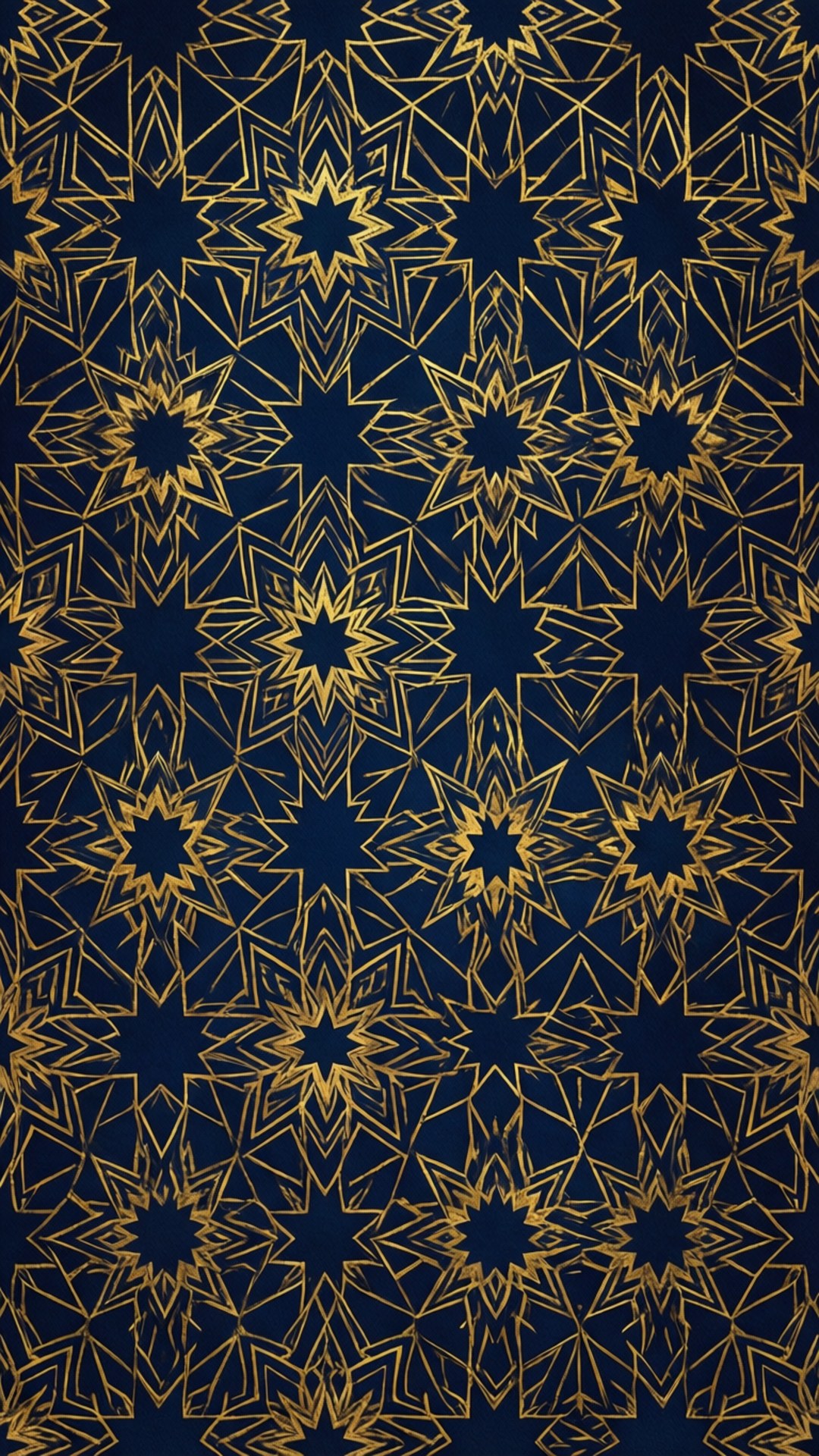 Geometric Gold & Blue by Wallpapers.art Studio