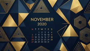 Geometric Gold Calendar