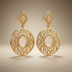 Geometric Gold Cut-Outs