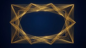 Geometric Gold Frame
