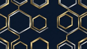 Geometric Gold Hexagons