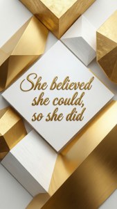 Geometric Gold Quote