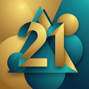 Geometric Gold Teal