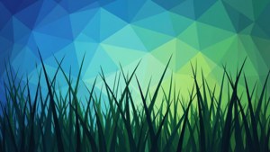 Geometric Grass Silhouette