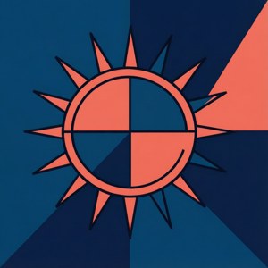 Geometric Half Sun