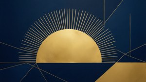 Geometric Half Sun Art