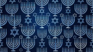 Geometric Hanukkah Pattern
