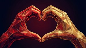 Geometric Heart Hands