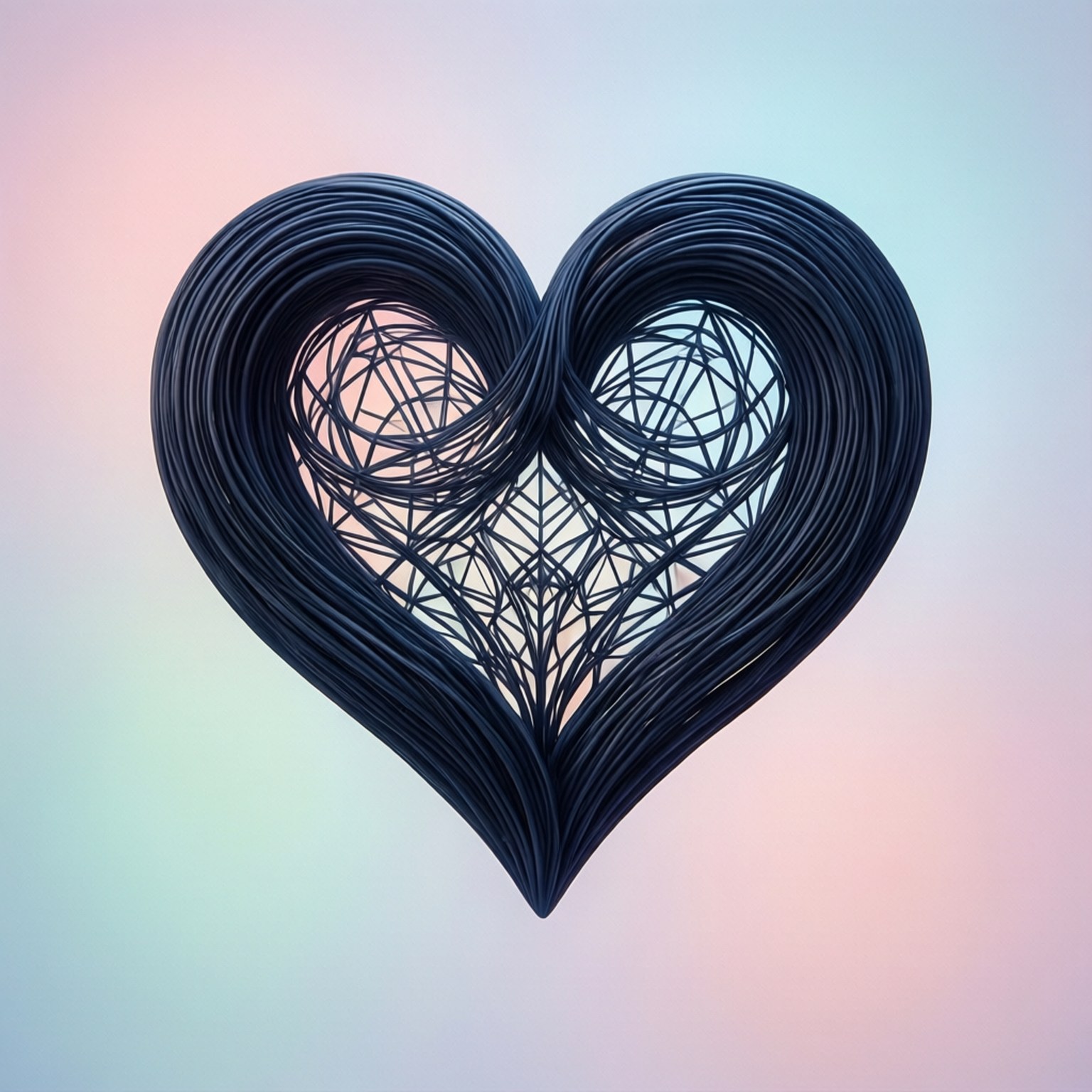 Geometric Heart of Meaning by Wallpapers.art Studio