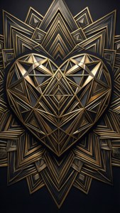 Geometric Heart Tattoo