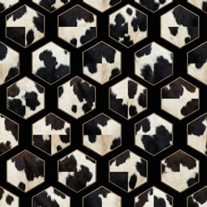 Geometric Hex Cow