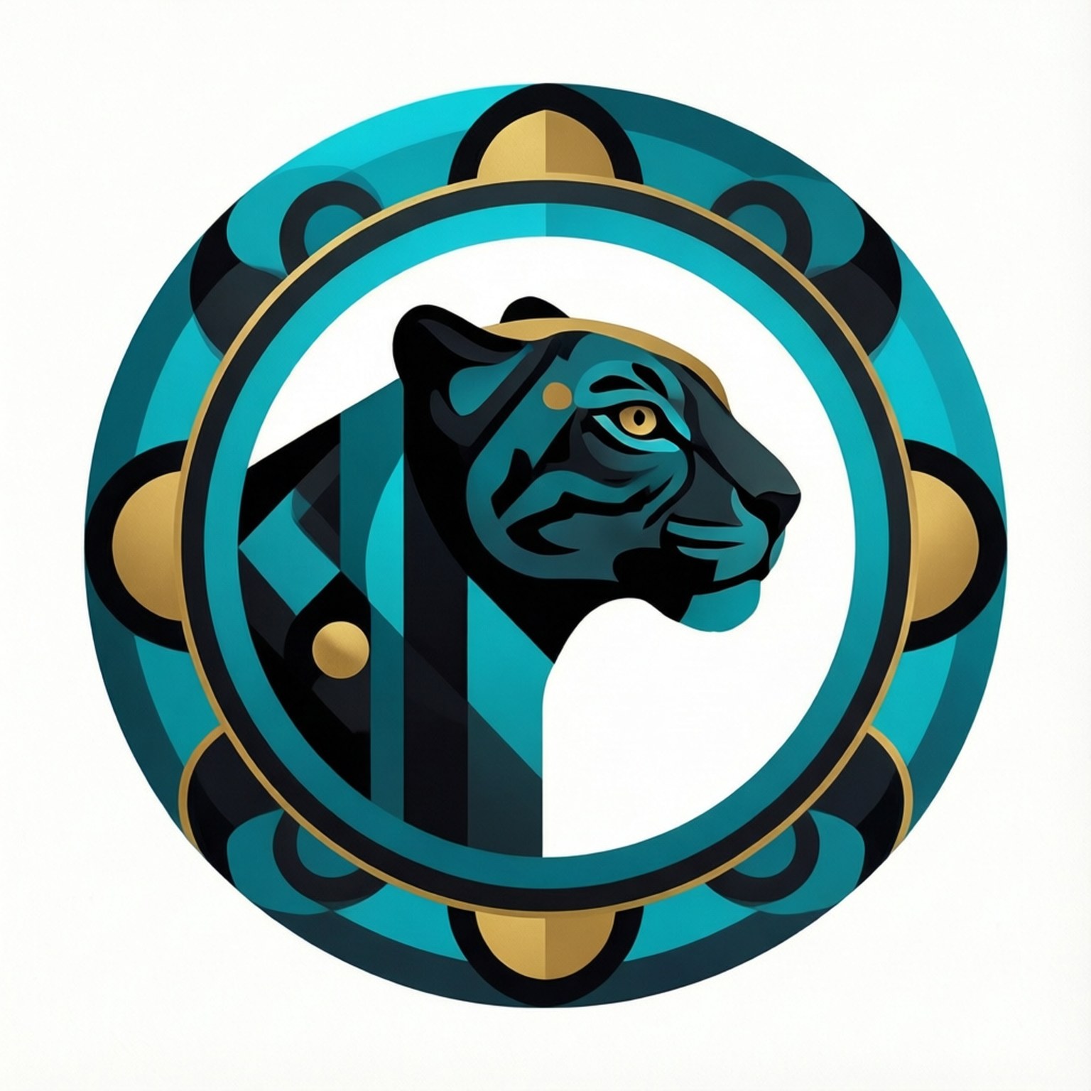 Geometric Jaguar God by Wallpapers.art Studio