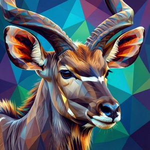 Geometric Kudu Art