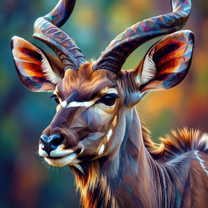 Geometric Kudu Art