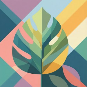 Geometric Leaf Art