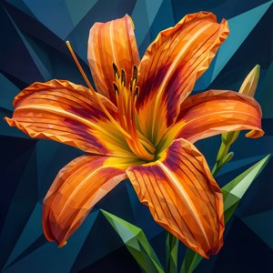 Geometric Lily Polygon