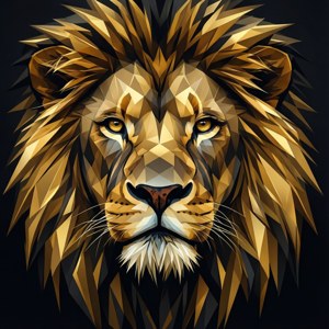 Geometric Lion Vector