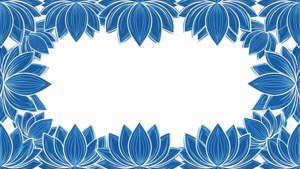 Geometric Lotus Border Pattern