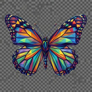 Geometric Low Poly Butterfly