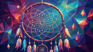 Geometric Low Poly Dream Catcher