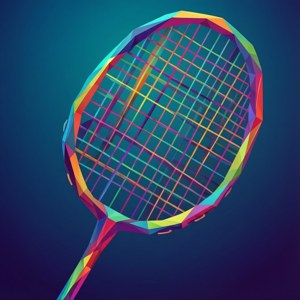 Geometric Low Poly Racket