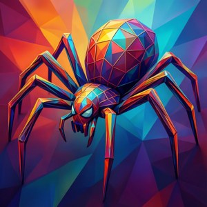 Geometric Low Poly Spider