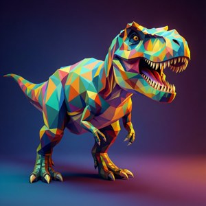 Geometric Low Poly T Rex