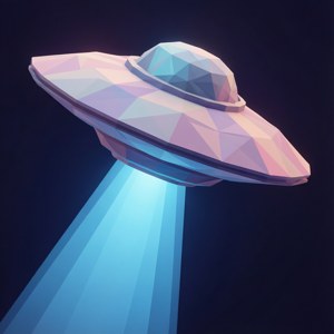 Geometric Low-Poly UFO