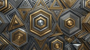 Geometric Metallic Om