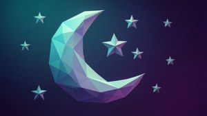 Geometric Moon Low Poly