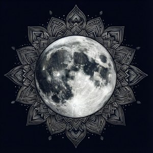 Geometric Moon Mandala