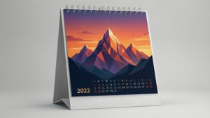 Geometric Mountain Calendar 2022
