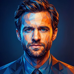 Geometric Neil Portrait