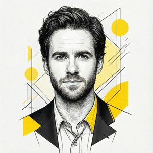Geometric Neil Portrait