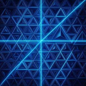 Geometric Neon Grid