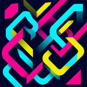 Geometric Neon Vector