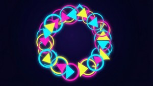 Geometric Neon Wreath