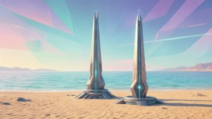 Geometric Obelisk Shore