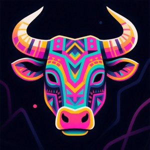 Geometric Ox Head