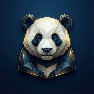 Geometric Panda Icon