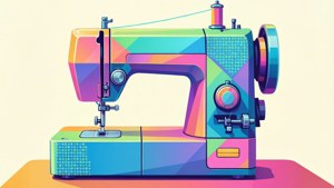 Geometric Pastel Sewing Machine