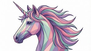 Geometric Pastel Unicorn