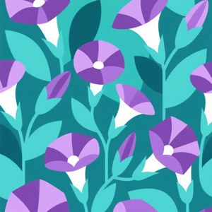 Geometric Pattern Morning Glory