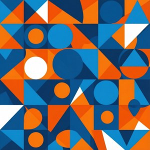 Geometric Pattern with Logo