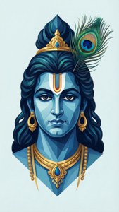 Geometric Peacock Krishna