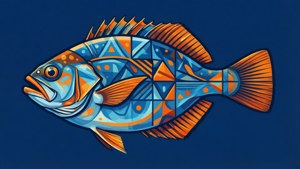 Geometric Plaice Art