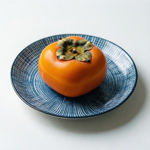 Geometric Plate Persimmon